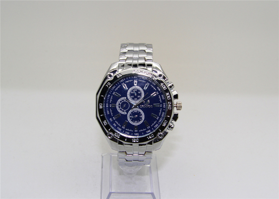 亜鉛合金の斜面 SR626SW 電池が付いている円形の実業家の水晶腕時計