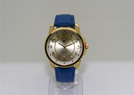 白い内部リング アナログの水晶男女兼用の腕時計/大きい表面腕時計