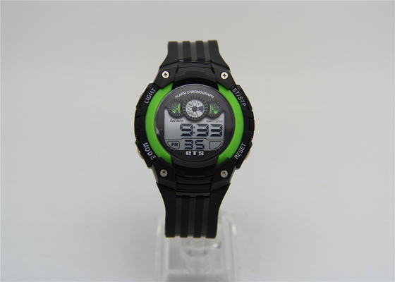 紳士 LCD デジタルのスポーツの腕時計のストップウォッチ青い EL のライト 30 は防水をメーターで計ります